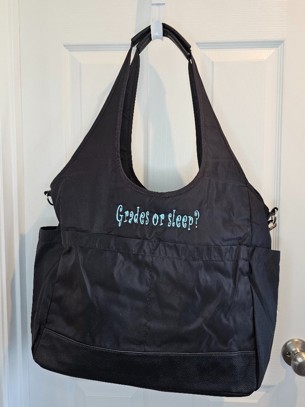 Thirty-One City Park Bag Black Tote Crossbody Diaper Travel Baby Purse Shoulder